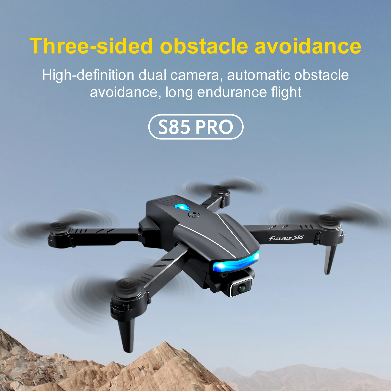 outdoor rc helicopter S85 Pro Quadcopter 4K HD Dual Camera Wifi FPV Drones With Infrared Obstacle Avoidance Rc Helicopter Quadcopter Mini Drone Toys remote control helicopter