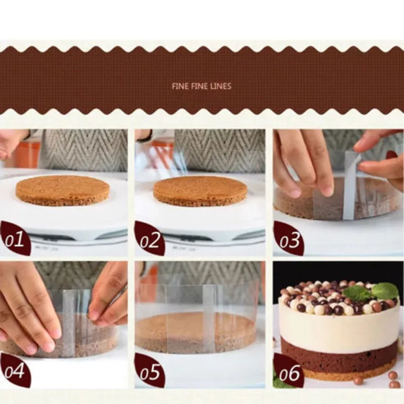 

Roll Transparent Cake Collar Kitchen Acetate Cake Chocolate Candy Baking Tool