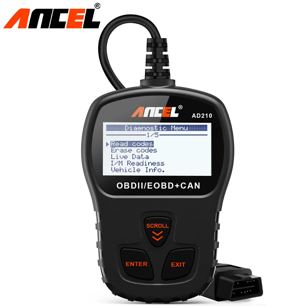 Ancel AD210 OBD2 сканер Авто OBD сканер автомобильный диагностический OBD 2 сканирующий инструмент для двигателя OBD Автомобильный сканер код ридер