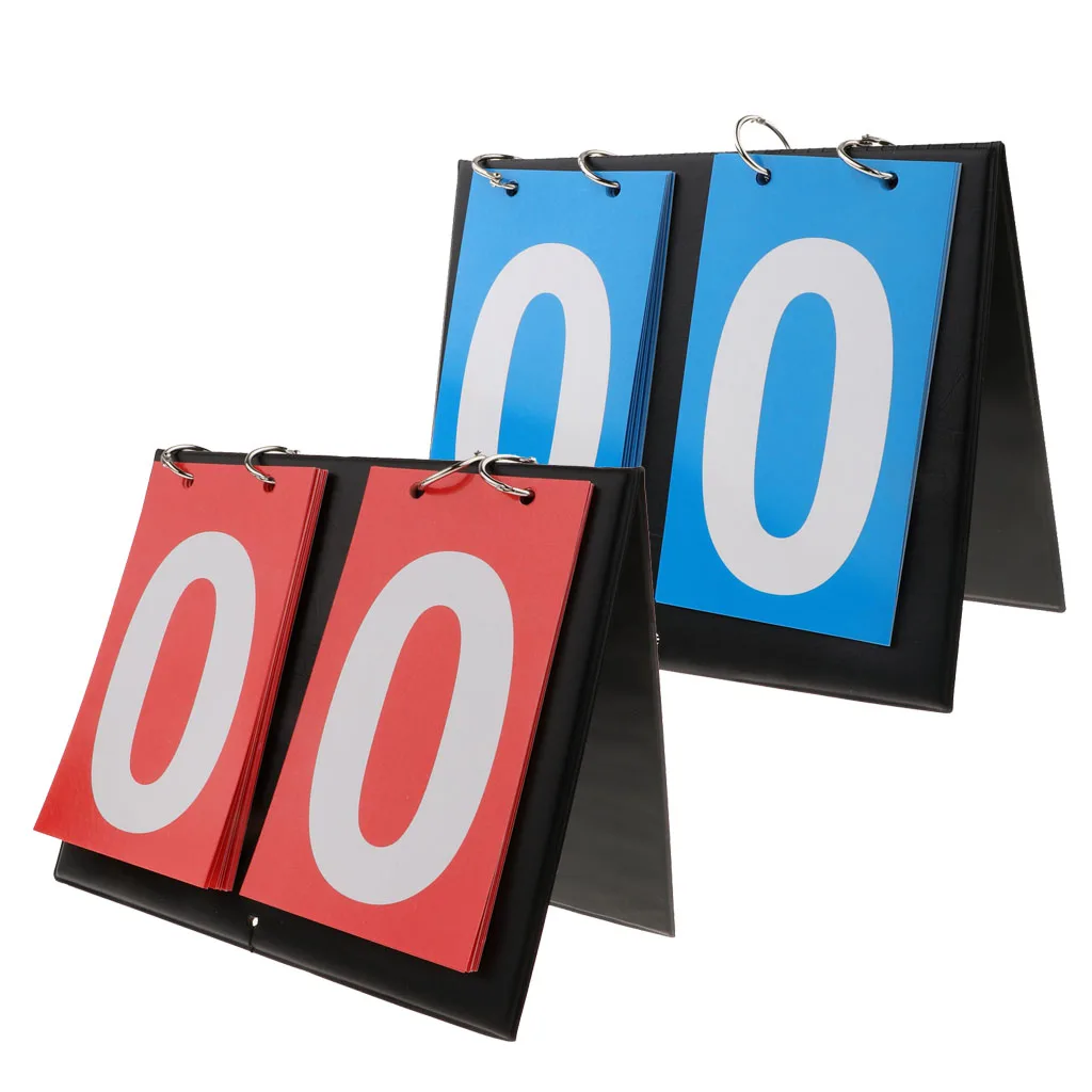 Sporting Goods 2 Digit Portable Table Top Scoreboard Indoor Outdoor Easy-Flip Basketball, Football