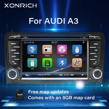 

AutoRadio 2 Din Car DVD Player For Audi A3 8P S3 RS3 Sportback 2003-2011 Multimedia GPS Navigation Head unit Stereo Audio