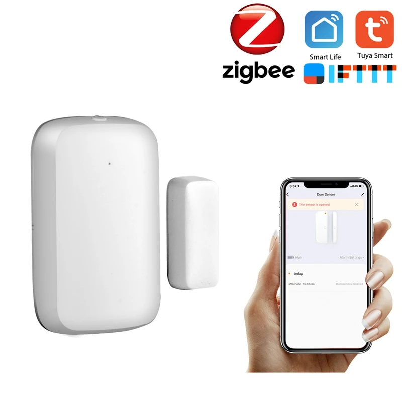 Дверной датчик Tuya Smart Home Zigbee Gateway Hub комплекты охранной сигнализации работает с Alexa