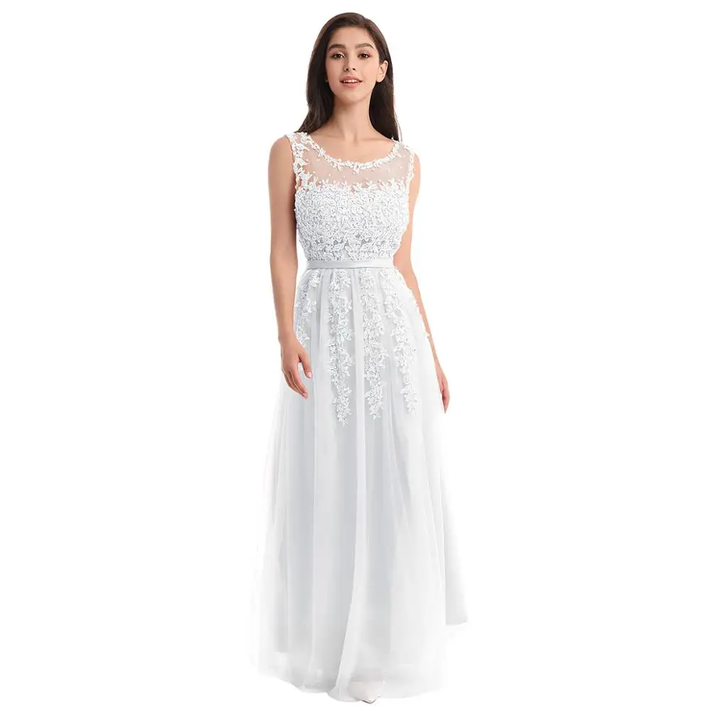Платье из тюля, женское платье с высокой талией, Цветочная вышивка, Бандажное платье, свадебное платье подружки невесты, длинное платье, элегантное платье для фотосессии невесты - Цвет: white B