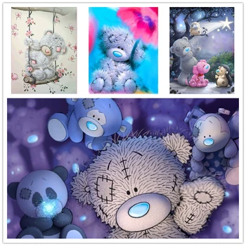 

5D Diamond Painting Animal Cute Teddy Bear Round Diamond Embroidery Mosaic Home Decoration Pattern DIY Handmade New Year Gift