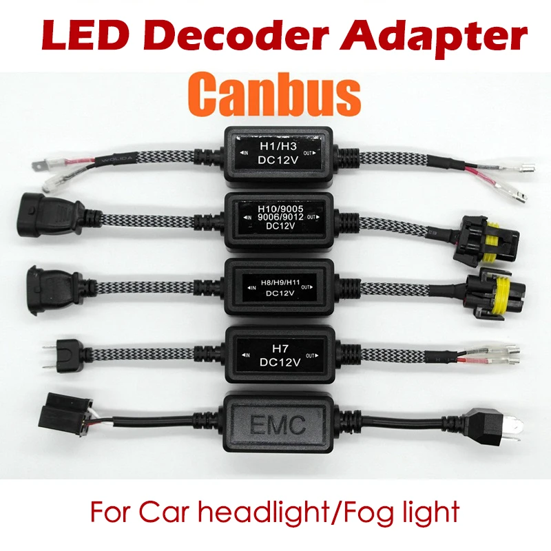 

FDCHT H7 LED CANBUS Car Decoder Error Free No interference H4 H1 H11 9005 HB3 9006 HB4 9012 Headlight Bulb Wire Harness Adapter