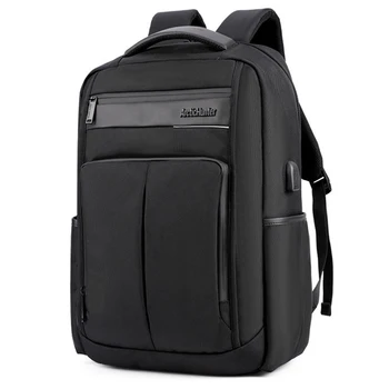 

ARCTIC HUNTER Business Men's Laptop Backpack USB Charging Waterproof Polyester Wearable Backpack Black