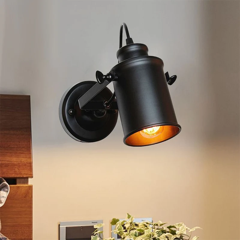 Adjustable E27 Wall Lamp Nordic Light LED Ceiling Installation wall saconces Lights for Home Bedside Study Clothing Shop | Лампы и