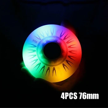 

4pcs Colorful Gift Indoor Outdoor Luminous Rollerblade 90A LED Light Flashing Skate Wheels Safe High Hardness PU Inline Roller