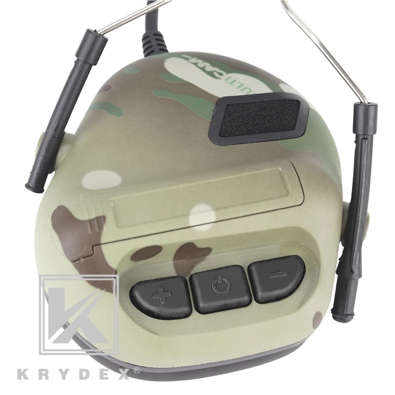 KRYDEX звуковые наушники с шумоподавлением для быстрой MICH шлема Peltor Comtac тактическая гарнитура w/Rail адаптер микрофон MC