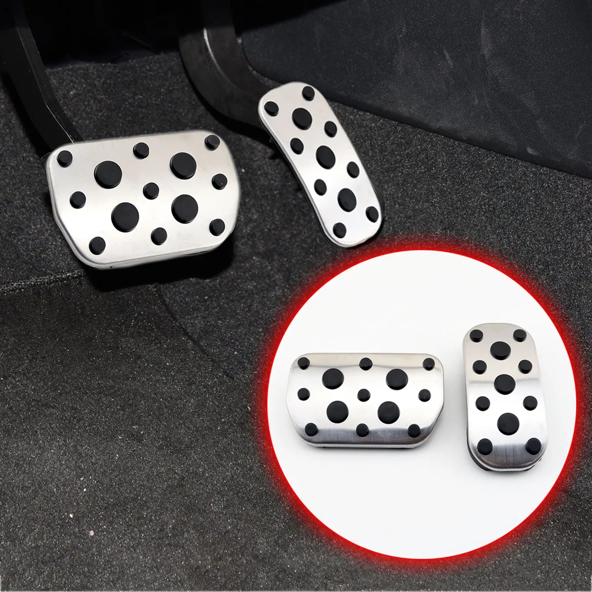 Aluminum car pedals for CHR C-HR Gas Brake Pedal Guard Cover Accessories