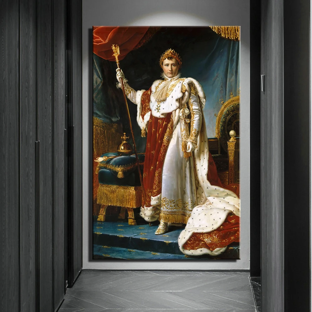 

Portrait of Napoleon Classical Oil Paintings Print On Canvas Art Prints European court Wall Pictures For Living Room Wall Decor