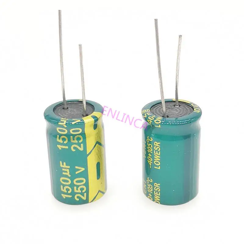 3pcs/lot 250v 150UF High Frequency Aluminum Electrolytic Capacitor Size 16*25MM 20% | Электронные компоненты и