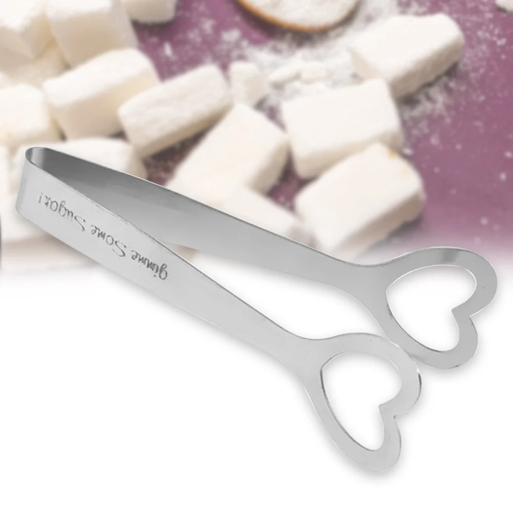 Щипцы пищевые кухонные инструменты ледяные Свадебные сувениры зажимы для торта в форме сердца подарок из нержавеющей стали для сахара