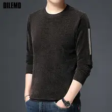 

Chenille Warm New Fashion Brand Street Crew Neck Pullover Mens Knitted Sweater Winter Casual Jumper Top Quality Mans Clothes