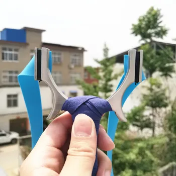 

TTF new outdoor hunting catapult professional stainless steel flat rubber band slingshot fishing pocket slingshot accept custom