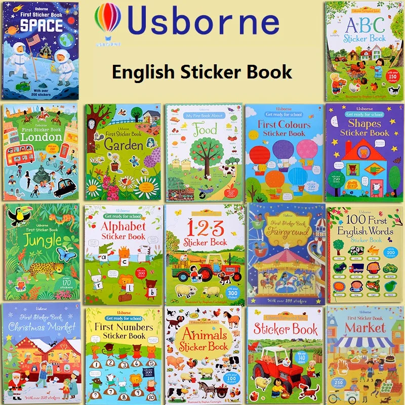 Flags Sticker Book Children's educational activity book for kids aged 3+ 