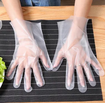 

CPE Gloves Thickened Transparent Plastic Catering Food Grade Film Gloves 20PCS Removable Bag for Home School Factory
