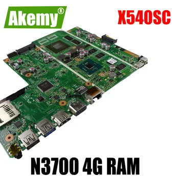 

X540SC Laptop motherboard For Asus X540SC X540S X540 Test original mainboard 4G RAM N3700 CPU