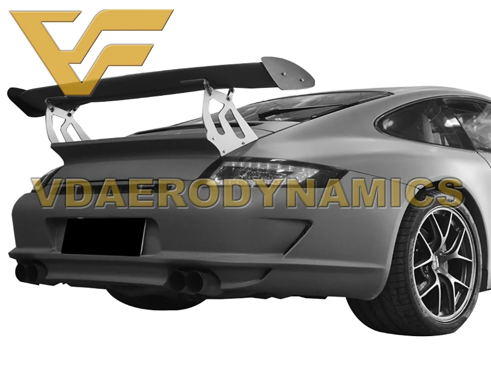 Подходит для 04-11 997 997,1 997,2 Porsche 911 Carrera S 4 4S GTS VAD-GT3 полный комплект кузова передний бампер задний бампер боковые юбки - Цвет: 04-07 Rear Bumper