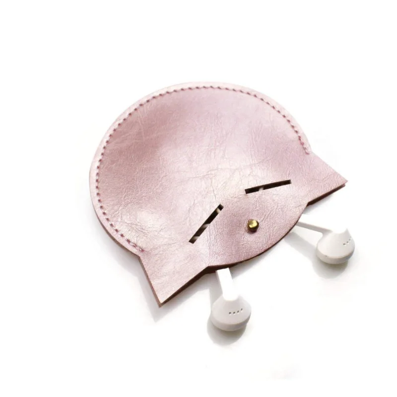 

Cartoon Pu Candy-Colored Earphone Bag Storage Bag of Data Cable Can Be Printed Logo
