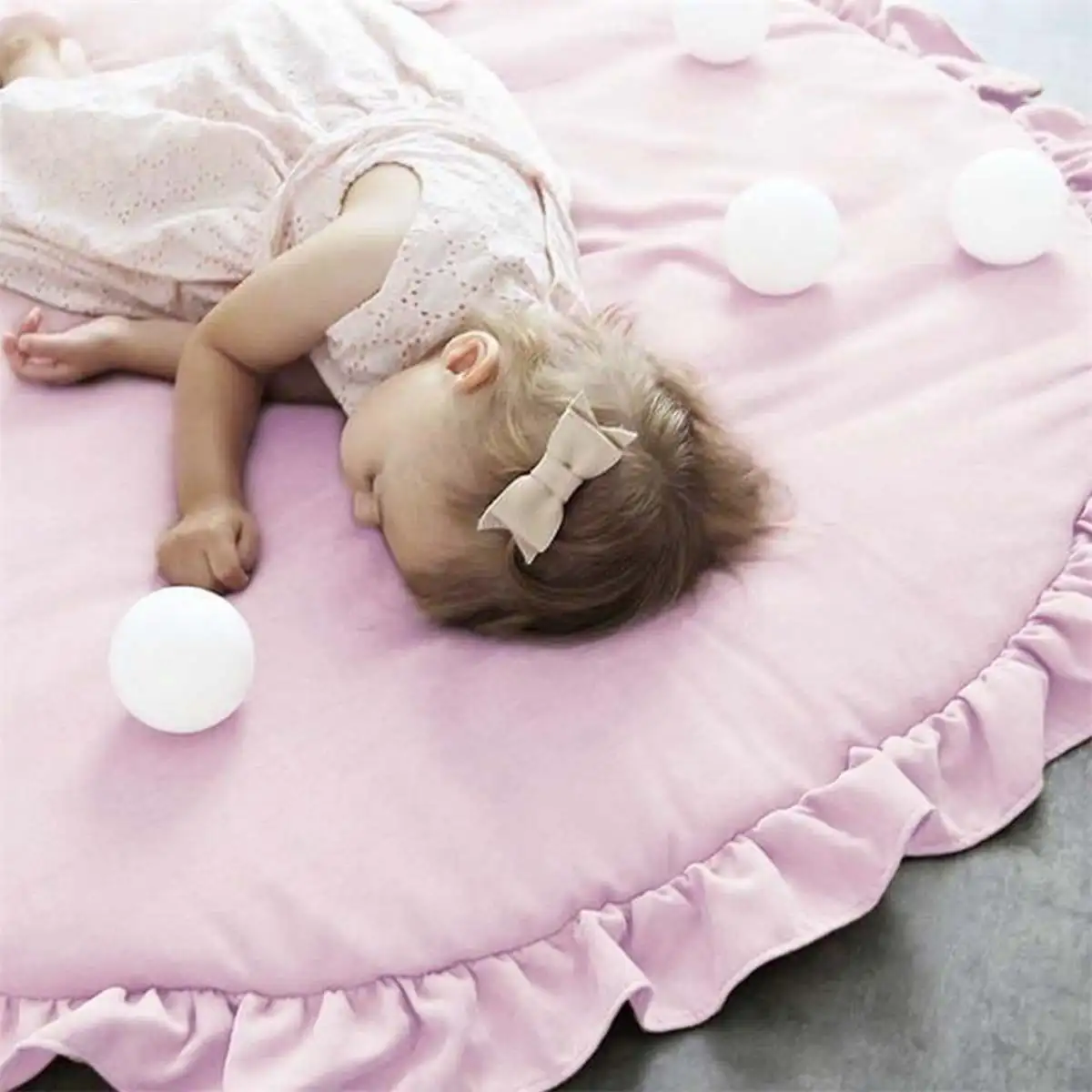 Newborn Baby Padded Play Mats Soft Cotton Crawling Baby Kids Game Rugs Round Floor Carpet For Kids Room Decor Children Play Pad