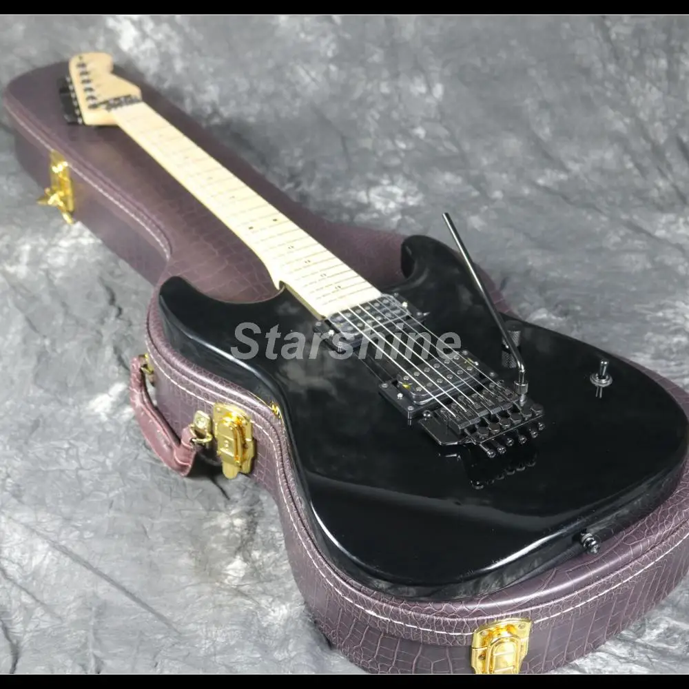 

2019 Hot Sell Electric Guitar Z-WS8 FR Bridge Black Color Maple Neck Standard Size
