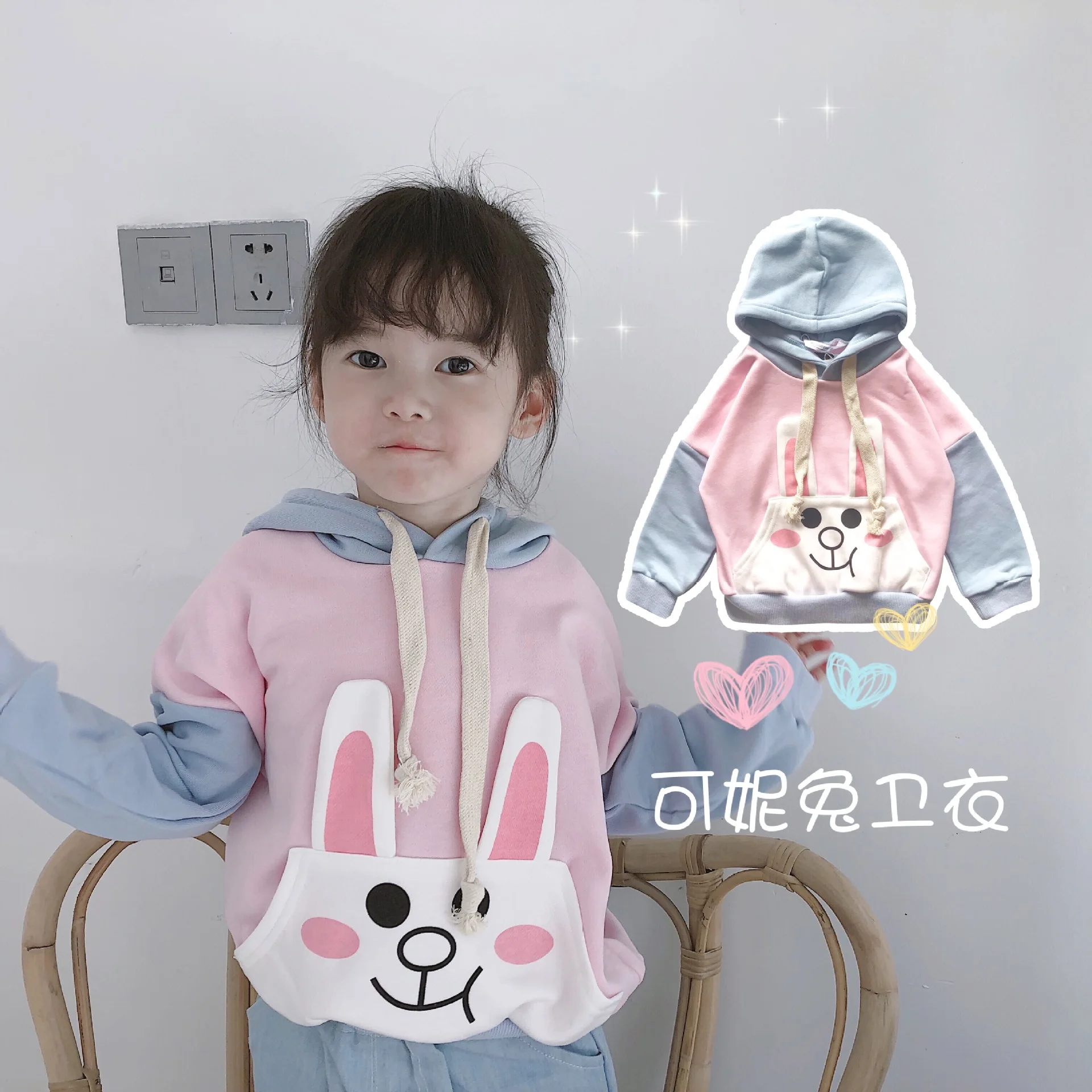 Tonytaobaby/осенне-зимняя одежда; Новинка; толстовка с капюшоном и рисунком для мальчиков и девочек; Милый хлопковый пуловер; детские толстовки с капюшоном