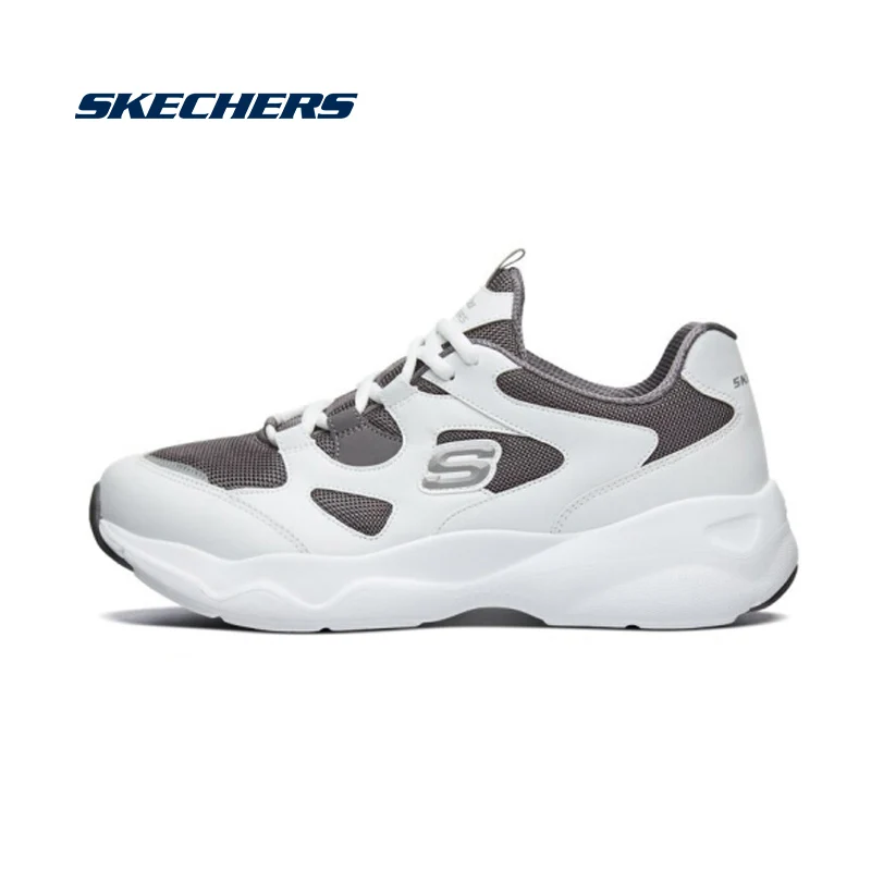 Skechers/мужские кроссовки D'lites унисекс; дышащая повседневная обувь; мужские легкие мужские кроссовки; 999235-WBK - Цвет: 999235-WGRY