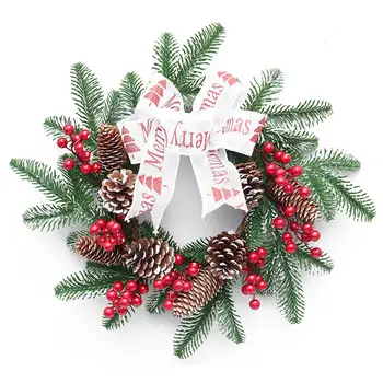 

Christmas Decoration Red Fruit PE Christmas Wreath Hotel Window Door Decoration Pendant