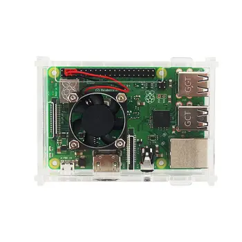 

For Raspberry Pi 3 Model B+(Plus) Acrylic Case Transparent Box Cover Shell + Cooling Fan+Aluminum Heat Sink For Raspberry Pi 3 M