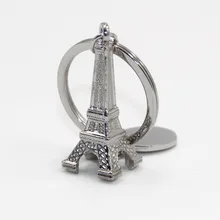 Торговля Эйфелева башня брелок модель маленький кулон настраиваемый логотип надписи креативный автомобильный брелок подвеска