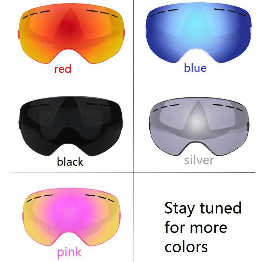 Зимние лыжные очки, двухслойные УФ-защита, противотуманные очки для сноуборда, для катания на лыжах, маска для сноуборда, очки, защитный чехол