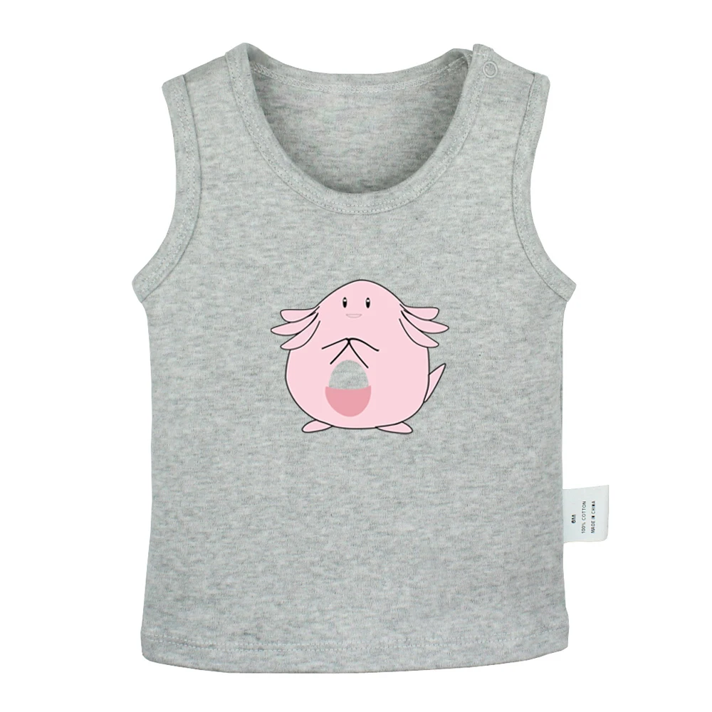 Мультфильм Покемон Togepi Jigglypuff Chansey Ditto Gengar Lickitung новорожденных детские майки футболки для малышей жилет без рукавов Одежда для младенцев