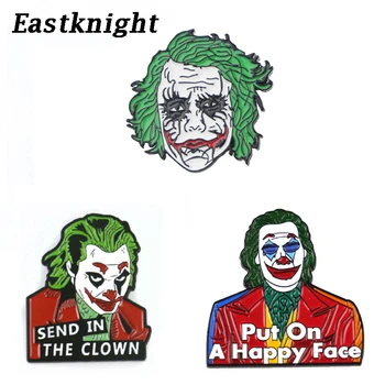 

K1125 Movie Jewelry Cool Joker Horror Pins Enamel Pins and Brooches for Women Lapel Pin Backpack Bags Badge Gifts For Kids