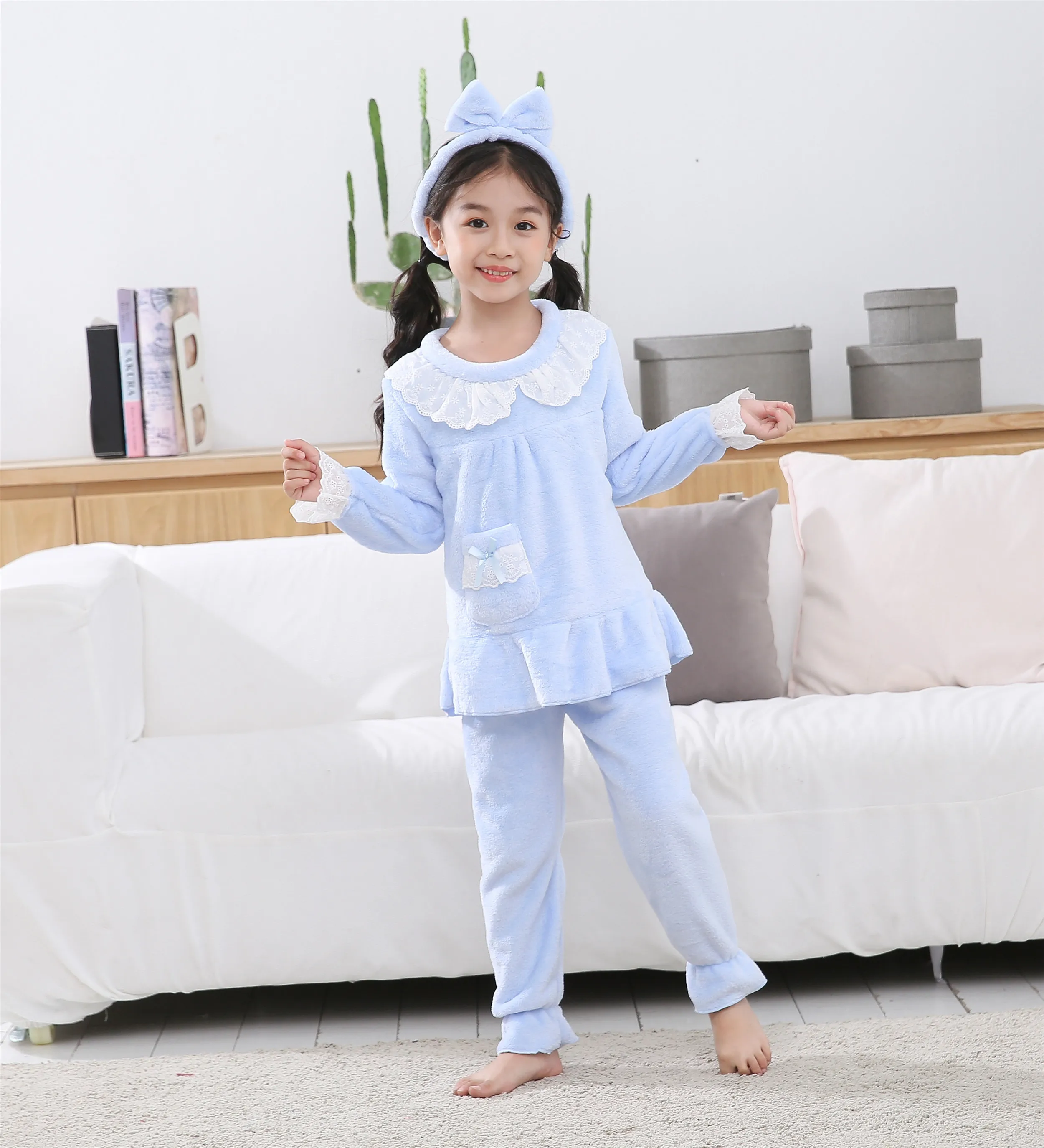 12 Mother and Daughter Clothes Adult Christmas Pajamas for Girl Autumn Winter Warm Flannel Pajamas Family Matching Outfits Set - Цвет: 12