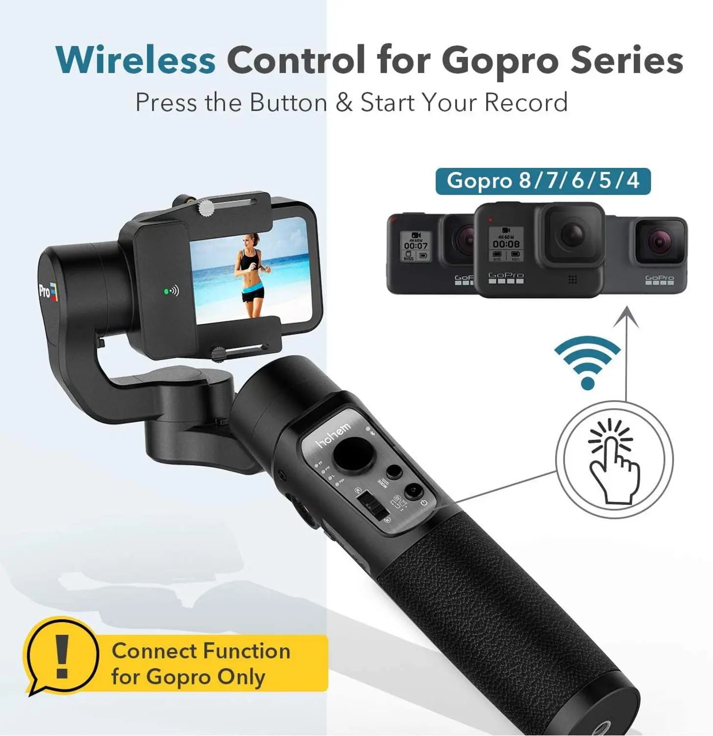 3-Axis Gimbal Stabilizer for GoPro 8 Action Camera Handheld Gimbal for Gopro Hero 8,7,6,5,4,3, Osmo Action Hohem iSteady Pro 3-1