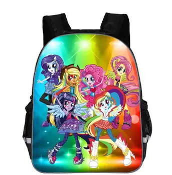 

3D Cartoon Pony girls Kids School bags Children Polyester Backpacks Baby Schoolbag Cartoon Kids Satchel Mochila Infantil bags