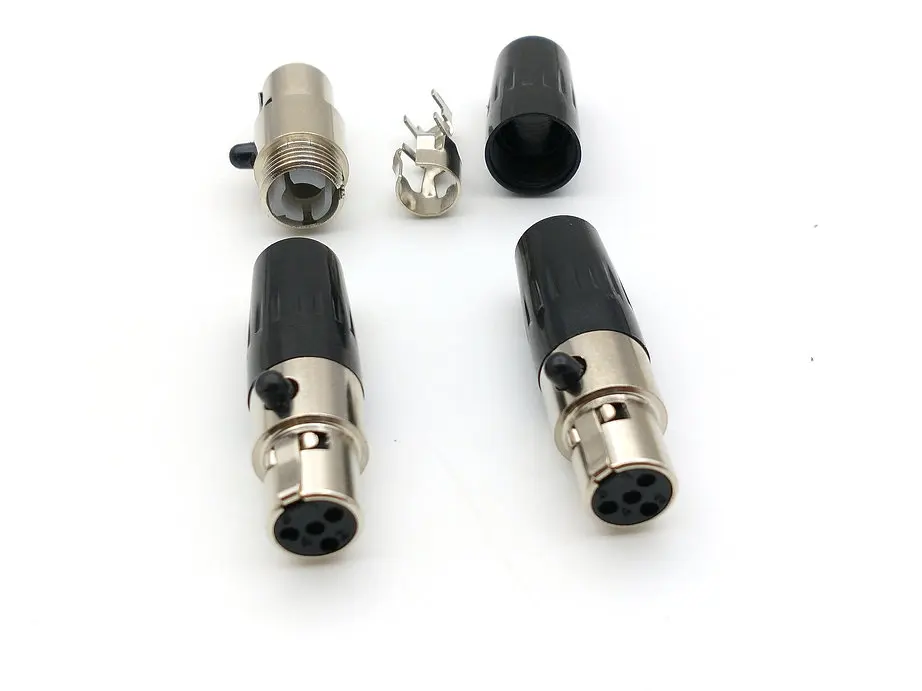 200 шт. TA4F Mini XLR 4pin Женский Аудио Микрофон авиационный адаптер