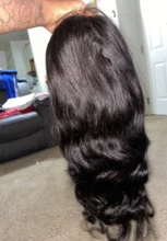 Pelucas de cabello humano brasileño Remy para mujer, postizo de encaje de 4x4 con ondas, línea de pelo prearrancado