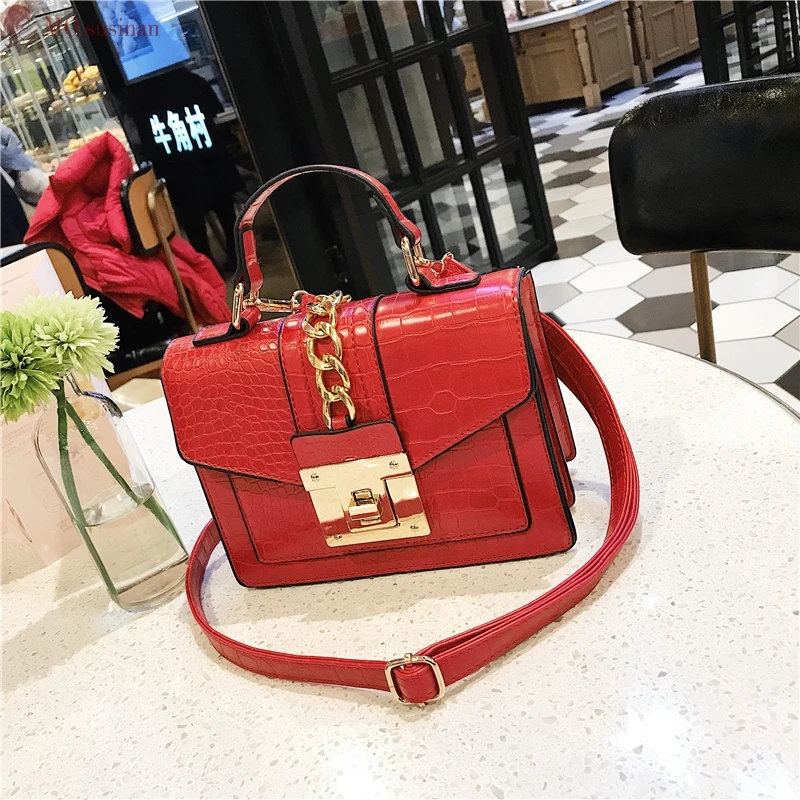 Women Bag Female Leather Handbags Small Messenger Bag Chain Flip Tote Crossbody Bags for Women Vintage Shoulder Bag Bolsos