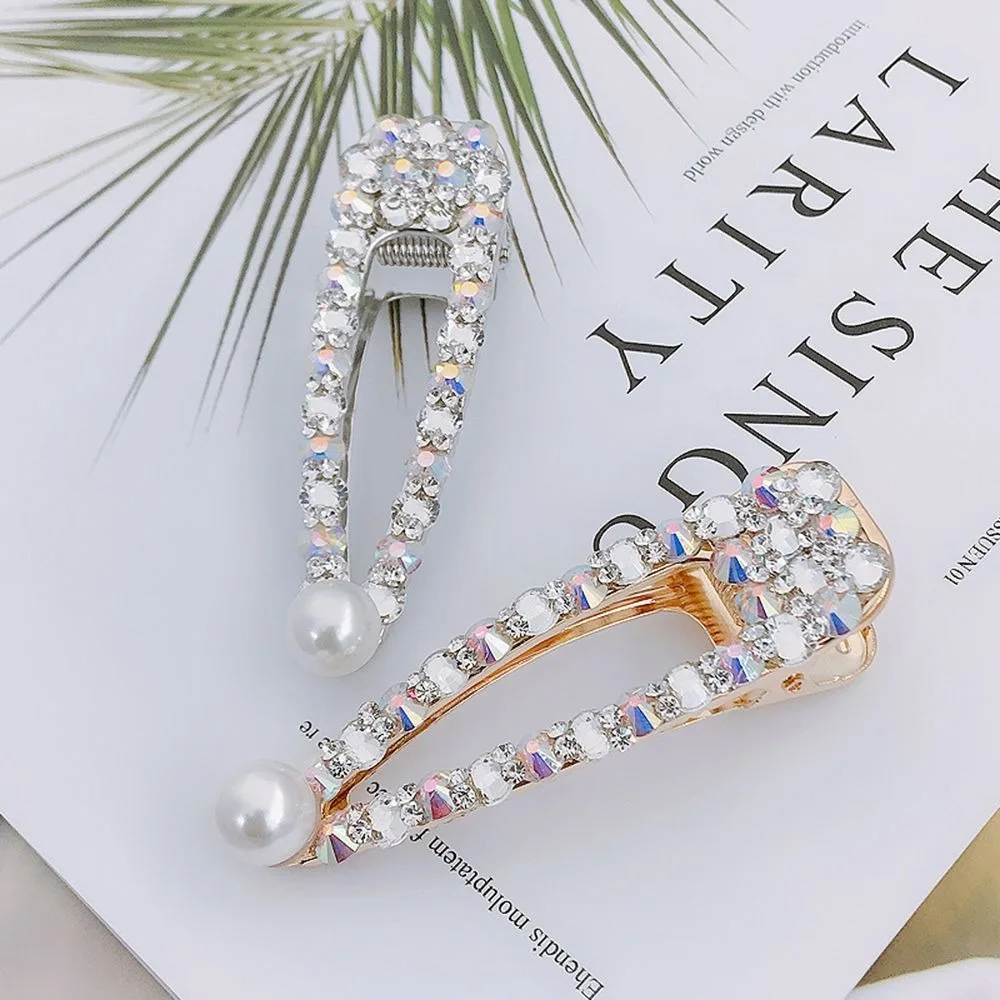 Korea Vintage Crystal Rhinestones Flower Hairclips Hairpins Geometric Hairgrip for Women Hair Accessories 1 Korea Vintage Crystal Rhinestones Flower Hairclips Hairpins Geometric Hairgrip for Women Hair Accessories 5