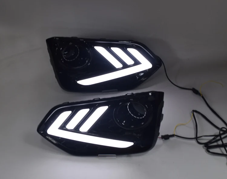 Для Honda CIVIC хэтчбек дневного света светодиодный DRL Противотуманные фары лампа фары желтый Поворотная сигнальная лампа