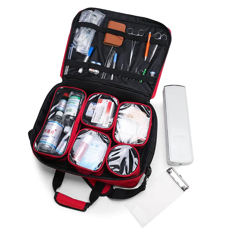 

Family First Aid Kit Nylon Waterproof Reflective Strip Mutifunction Messenger Outdoor Travel Pregnant Emergency Medical Bag New