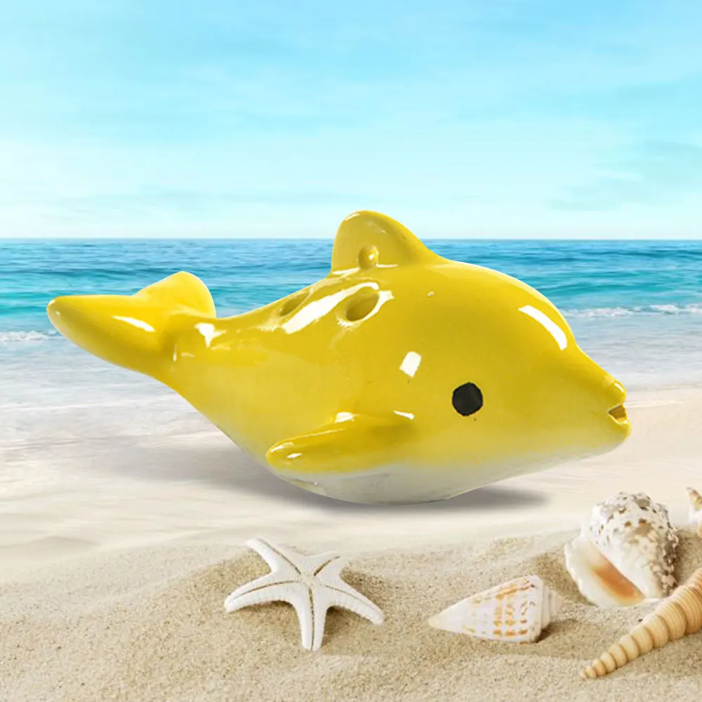 

Ocarina Flute Musical Instruments 6 Holes Ocarinas Ceramic Ocarina Dolphin Shaped Alto C Music Toys & Games Cute