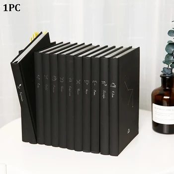 

32K Stationery Work Book Program Thick Students Black 12 Constellations Manuscript Diary Planner Notebook