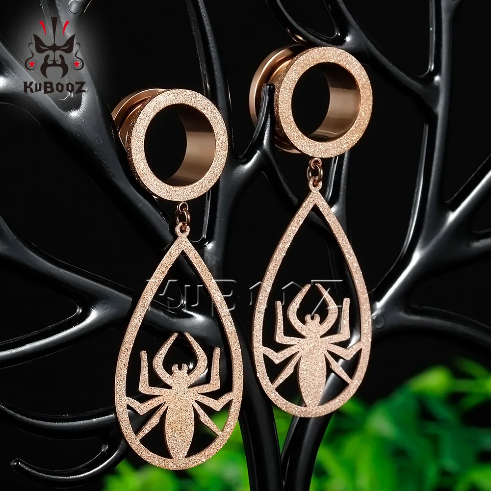 Dull Polish Fashion Spider Pendant Ear Expanders Ear Gagues Earrings Multi Color Gift For Women Body Jewelry By Piar 6 to 16mm