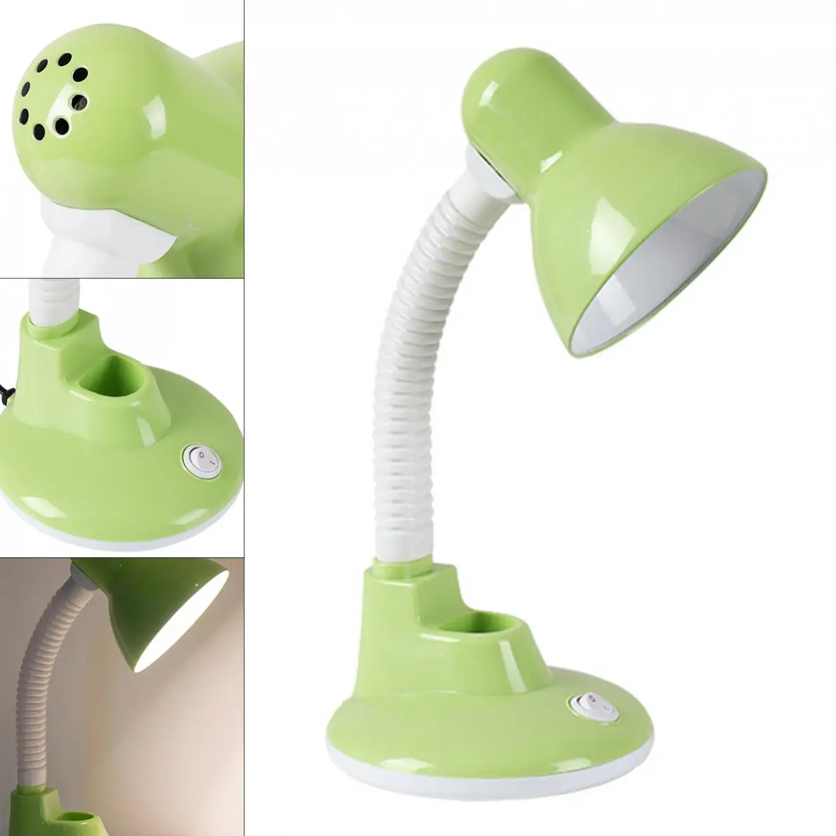

E27 LED Home Table Lamp Eye Protection Portable Office Study Learning Desk Lamp with Pen Container for Children Office Bedside