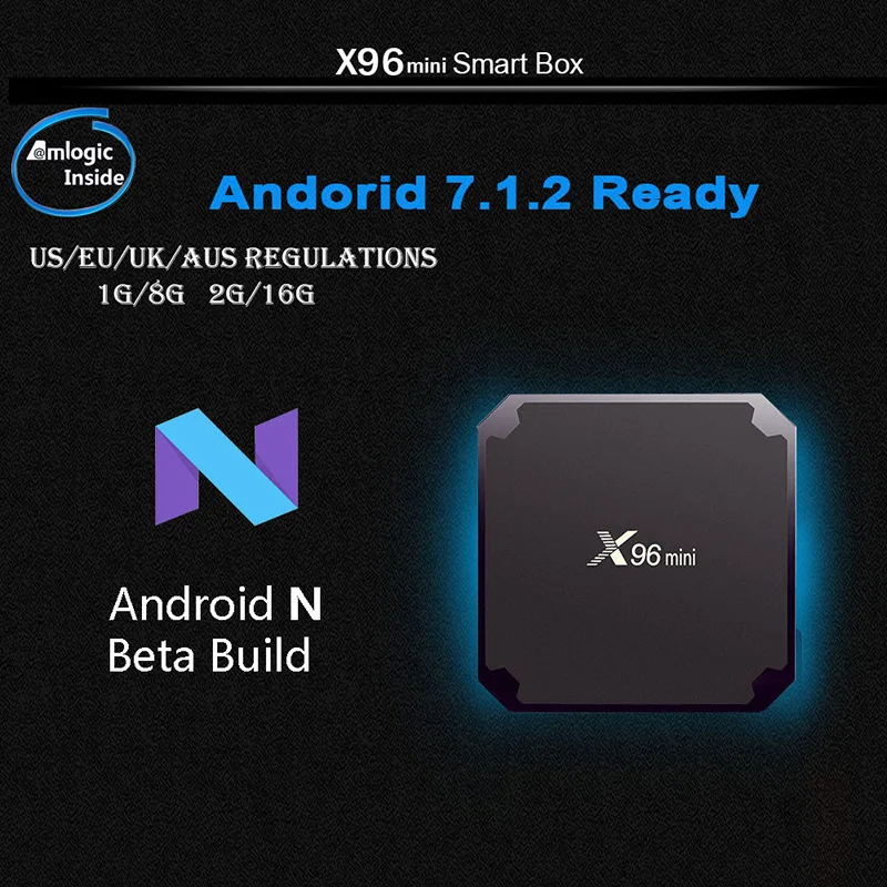 X96 Мини ТВ приставка S905W Android 7,1 Смарт ТВ приставка 2 Гб 16 Гб четырехъядерный процессор Amlogic S905W 2,4 ГГц WiFi приставка 1 ГБ 8 ГБ