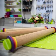 Новинка, деревянная Скалка, инструменты для выпечки, регулируемая шкала толщины, НАБОР ДИСКОВ, деревянная Скалка, регулируемая шкала, Скалка, горячая распродажа