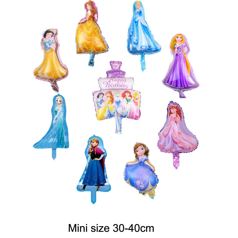 200pc mix princess Мини шары в форме принцесс, Софии, Золушки, Белоснежки, Белль, Рапунцель, фольгированные шары, вечерние шары, поставка 200 шт - Цвет: 200pc mix princess